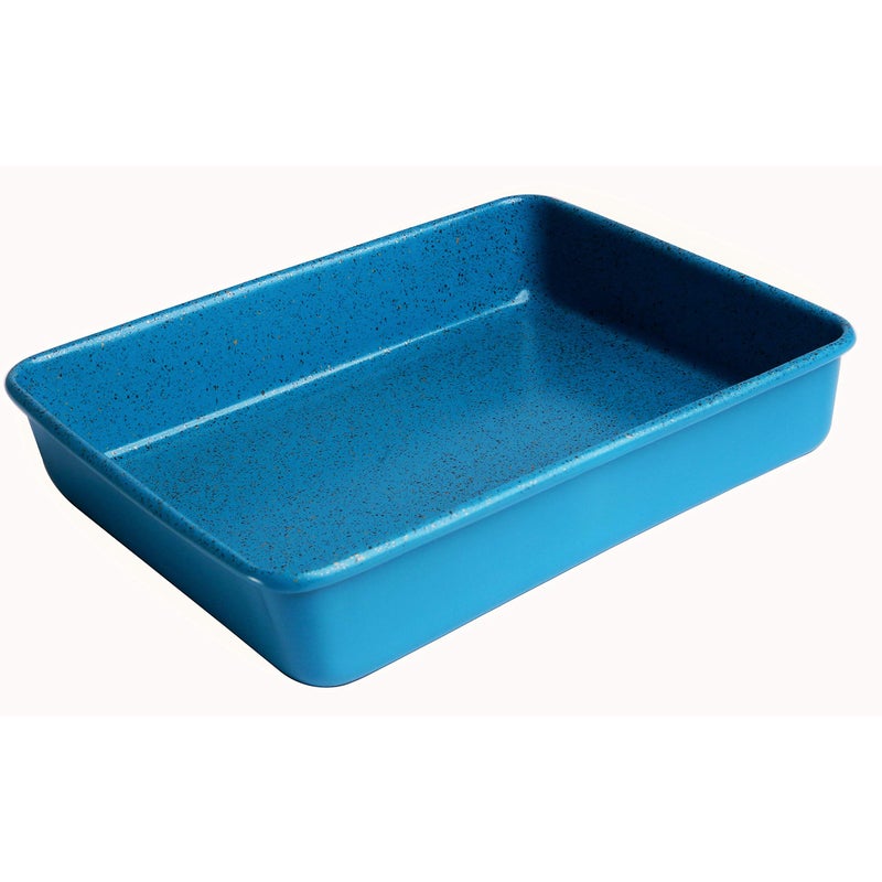casaWare 11 x 9 x 2-inch Toaster Oven Ultimate Series Commercial Weight Ceramic Non-Stick Coating Baking Pan (Blue Granite) - Image 2